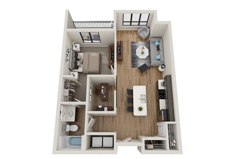 B3 Floor Plan at EagleRidge Plaza Residences, Fargo, ND, 58104